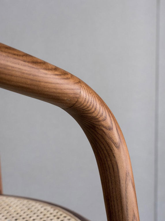 Kongzi- Solid Ash Wood & Woven Rattan Armchair ｜ Reading Chair - mokupark.com