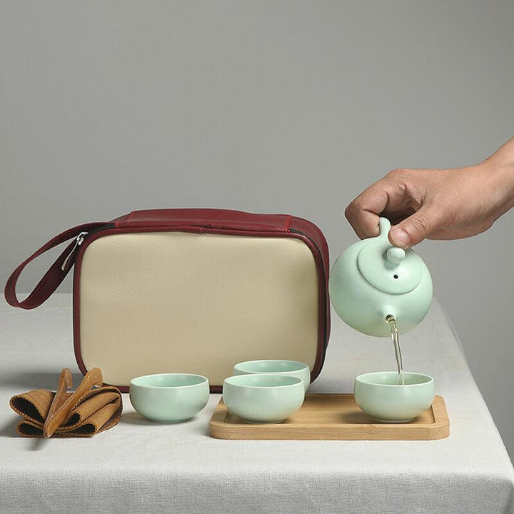 Portable Ceramic Kung Fu Tea Set - mokupark.com
