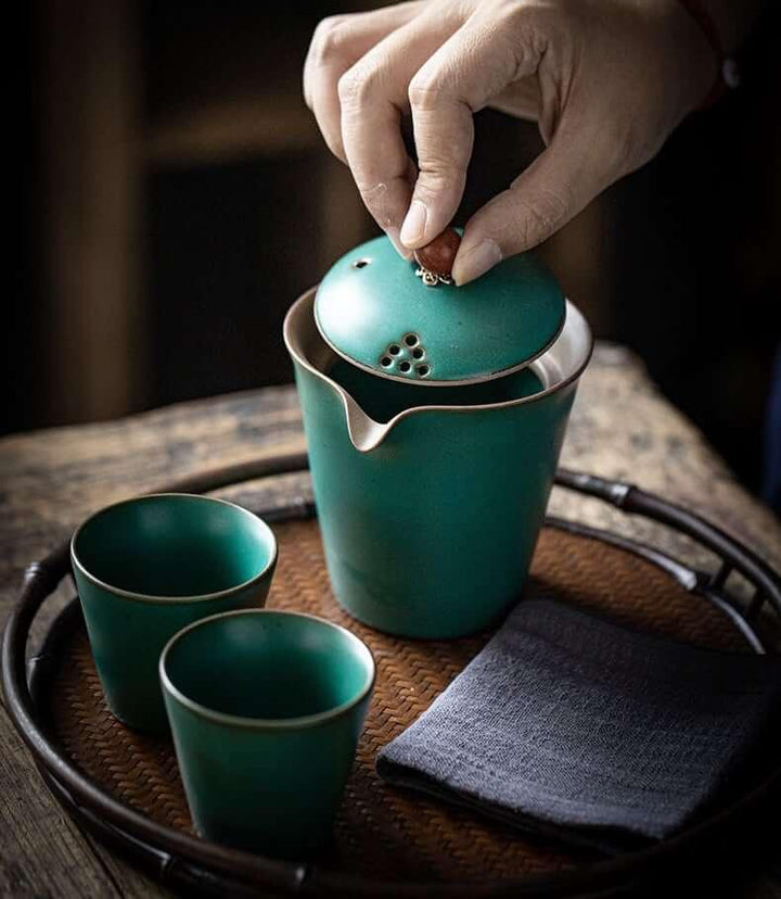 Pottery Glaze Travel Tea Set - 3 pcs - mokupark.com