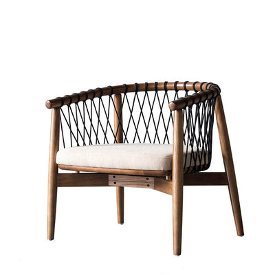 Rikuto - Solid Ash Wood & Cotton Armchair ｜ Reading Chair - Moku Park