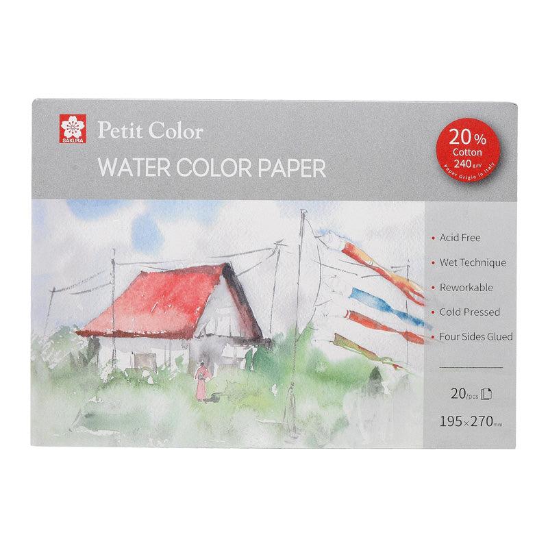 Sakura Petit Color Watercolor Pads-20 Sheets-240gsm 7.7x 10.6 (195 X270 mm)