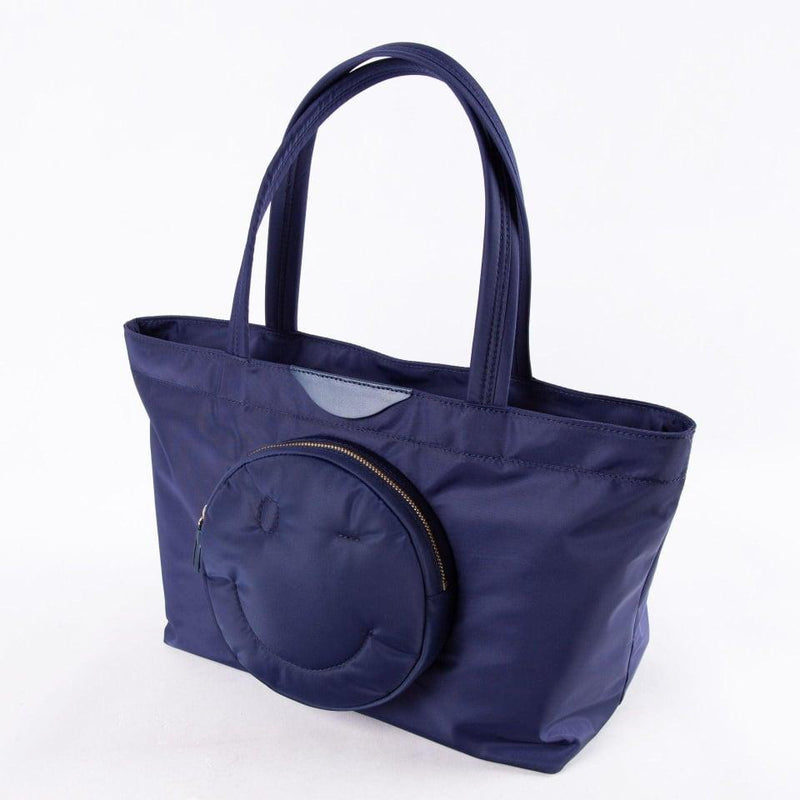 Blue Smiley Horizontal Waterproof Nylon Tote Bag - mokupark.com